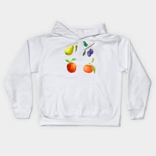 Fresh fruits sticker pack Kids Hoodie